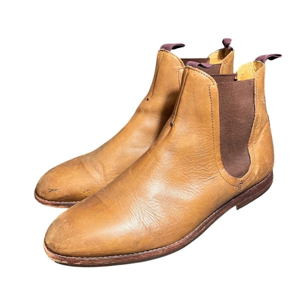 Hudson London Chelsea Boots Mens 43 US 10 Tan Leather SER01 Ankle‎ Boots
